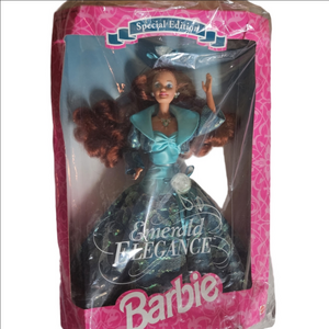Barbie Emerald Elegance Doll Silver and White Accents